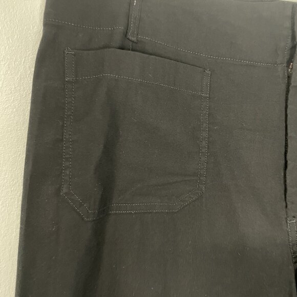Anthropologie Maeve Colette Cropped Pants 16W Wide Leg Patch Pocket Black - Picture 2 of 9